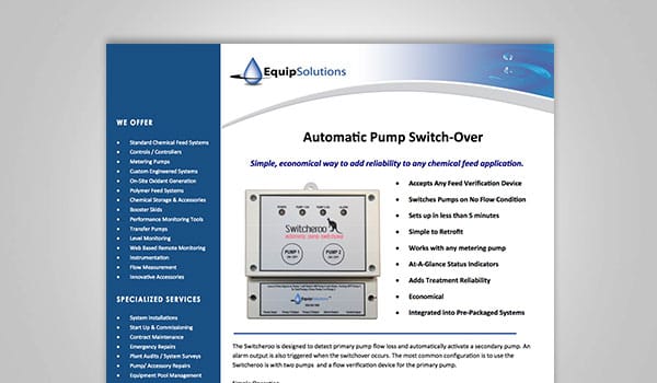 Switcheroo – Automatic Pump Switchover